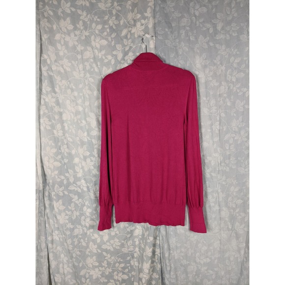 Halogen Long Sleeve Cranberry Ribbed Turtleneck XL - Picture 4 of 4